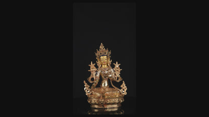 Tibetan Buddhism Gold Face Goddess Green Tara Rupa Dolma Dolma Jongma Turquoise Coral Lapiz Stone Gold Plated Copper Statue Sculpture Figure Nepal free