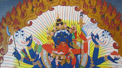 Tibetan Buddhism Wrathful Lord Cakrasamvara Chakrasamvara consort Vajra Varahi Gold Hand Painting Thangka Art Nepal free