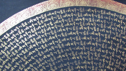 Tibetan Buddhism Om Mantra Mandala with Thousand Arms Goddess Avalokitesvara 21" Thangka
