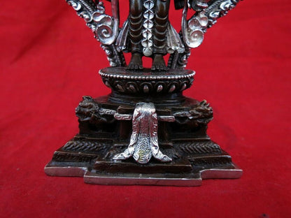 Buddhism Thousand Arms Sahasrabhuja Lokeshwor Avalokitesvara Copper Statue Figure Nepal